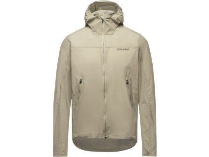 286215 gore fernflow hooded windbreaker mens tech beige m
